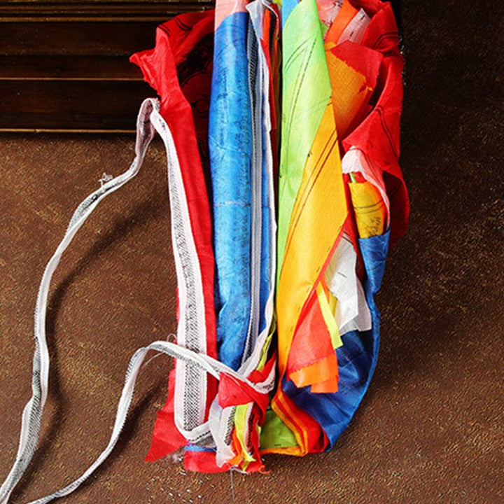 Banderas de oración triangulares para exteriores con bendición tibetana (25 unidades) - image 16