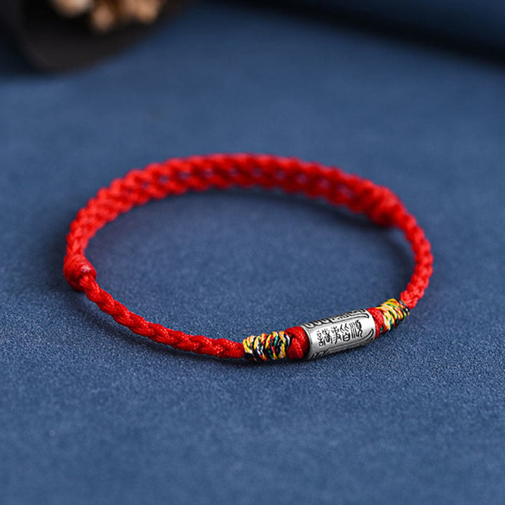 Pulsera tobillera de plata de ley 925 hecha a mano con Buddha Stones, todo va bien, diseño de protección y resistencia