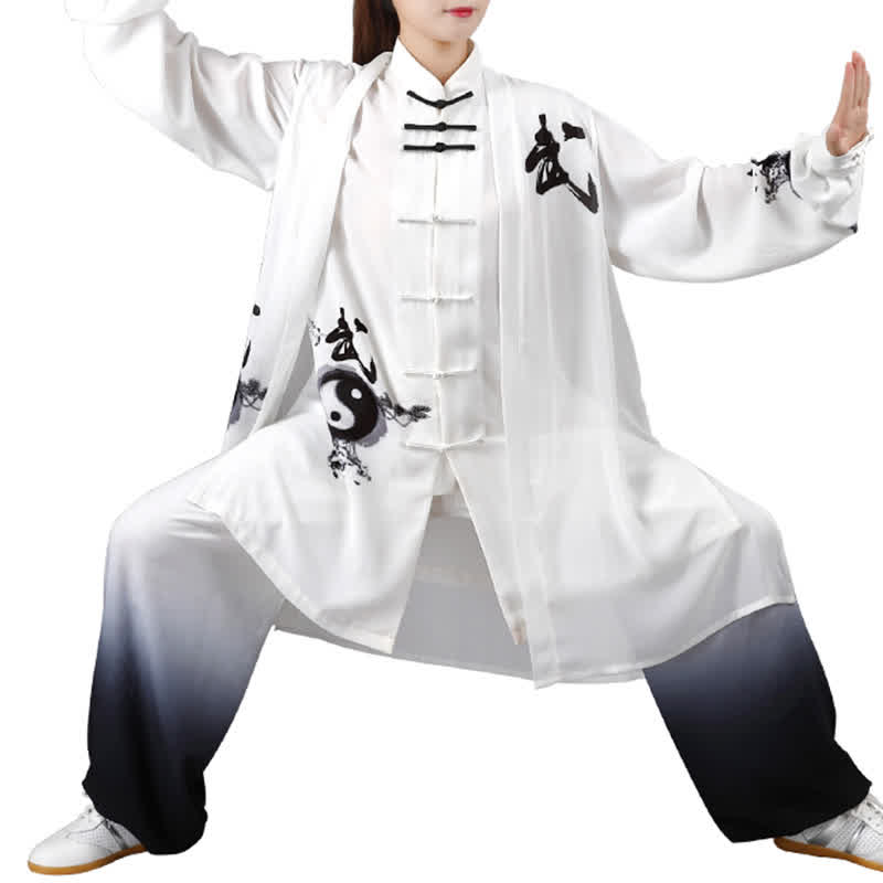 Buddha Stones Conjunto de 3 piezas de uniforme unisex para práctica de meditación y oración, con diseño de árbol Yin Yang, Tai Chi, Zen espiritual - image 12