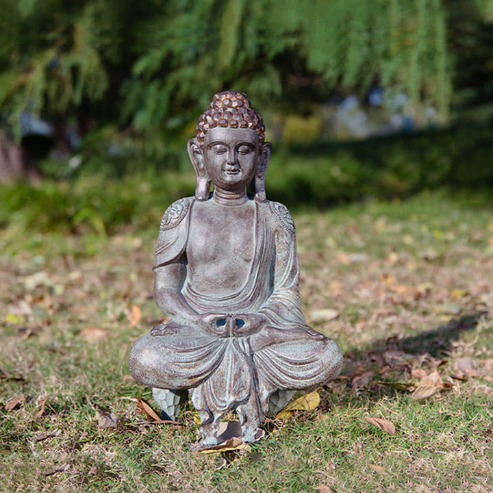Estatua de resina de serenidad de Buda Zen meditando, decoración del hogar