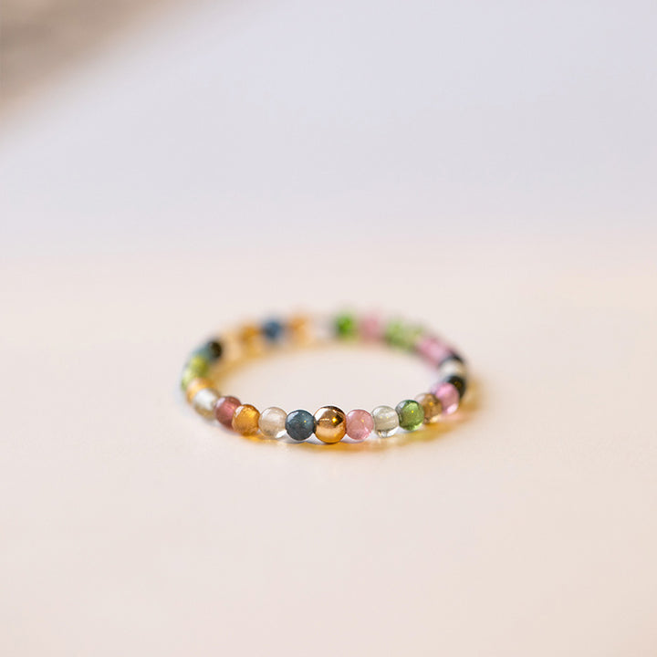 Anillo de amor positivo con turmalina natural de Buddha Stones