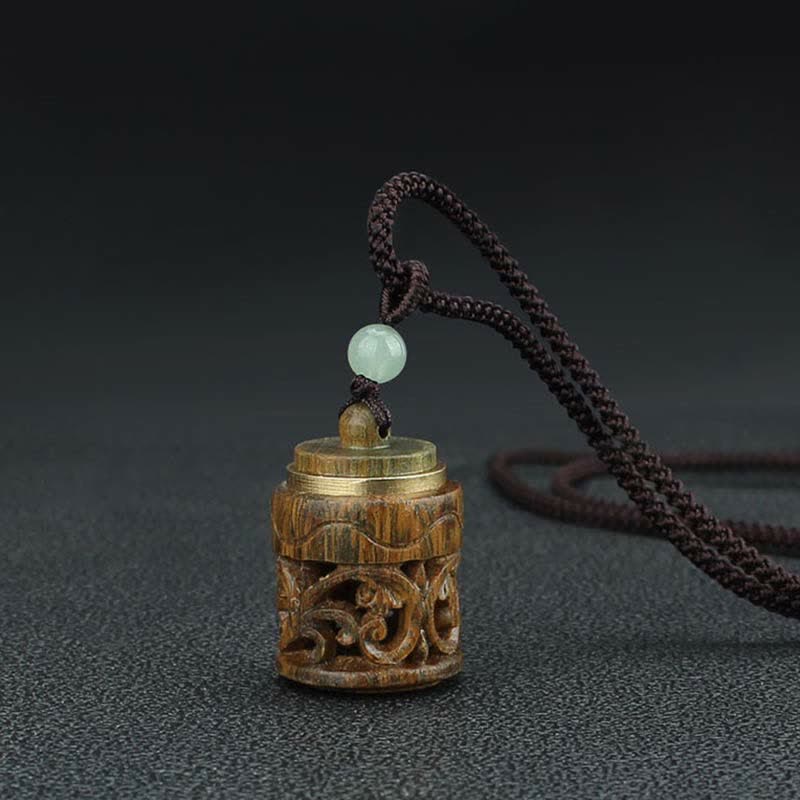 Buddha Stones Tíbet Sándalo Verde Palisandro Om Mani Padme Hum Loto Collar Calmante Positivo Colgante - image 15
