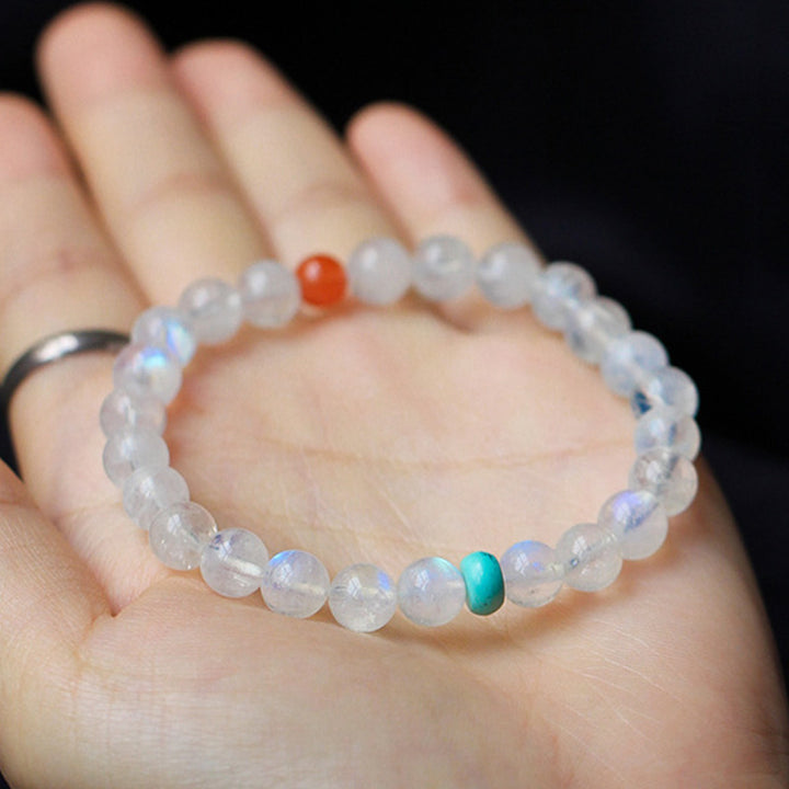 Pulsera Positiva Curativa Calma de Piedra Lunar