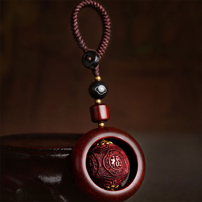 Buddha Stones tibetanas, hoja pequeña, sándalo rojo, ébano, protección de la suerte, decoración de rotación