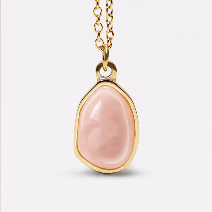 Colgante de collar con bendición de cuarzo rosa, amatista, aventurina verde Natural, Buddha Stones