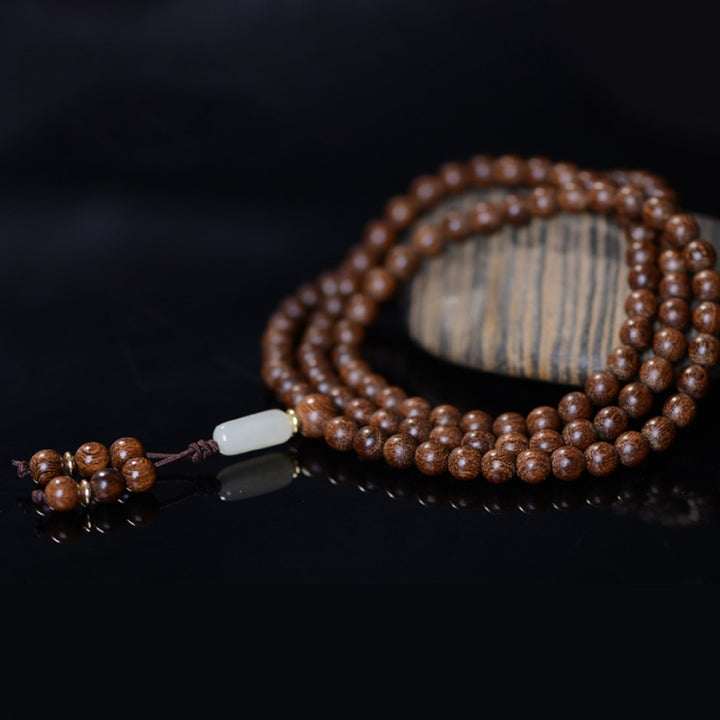 Pulsera Calma De Jade De Palisandro Con 108 Buddha Stones