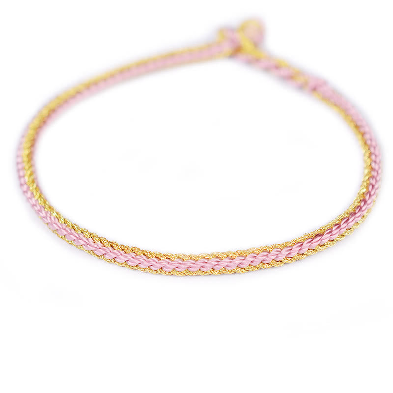 Pulsera de nudo de paz de ocho hilos hecha a mano con cuerda bicolor de Buddha Stones