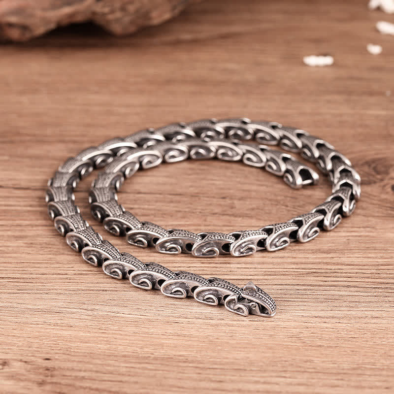 Pulsera con colgante de collar de protección de acero de titanio con diseño de dragón de Buddha Stones - Patrón de dragón - image 12