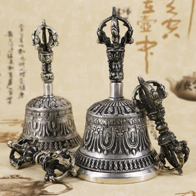 Juego de decoración de cobre con Buddha Stones, campana de meditación tibetana y Vajra Dorje - image 0