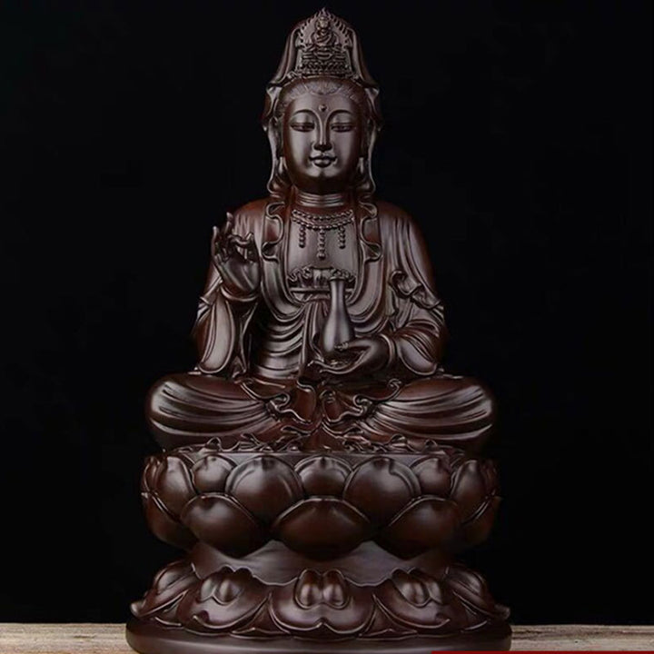 Avalokitesvara Ébano Loto Armonía Bendición Decoración del Hogar