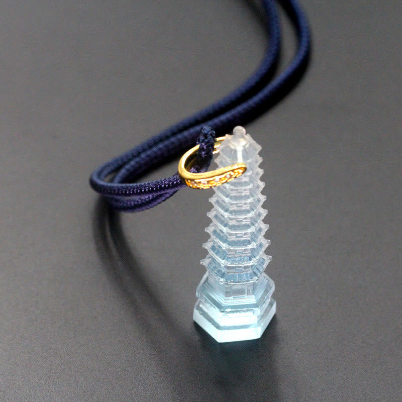 Collar de sabiduría de la antigua pagoda de Liuli con Buddha Stones