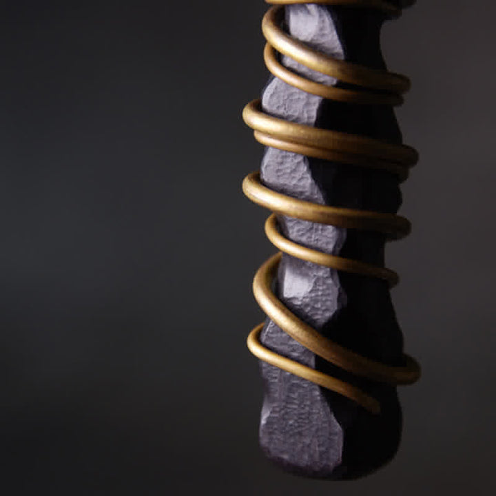 Colgante de collar de paz con Buddha Stones , madera de ébano del Tíbet, equilibrio de cobre - image 6