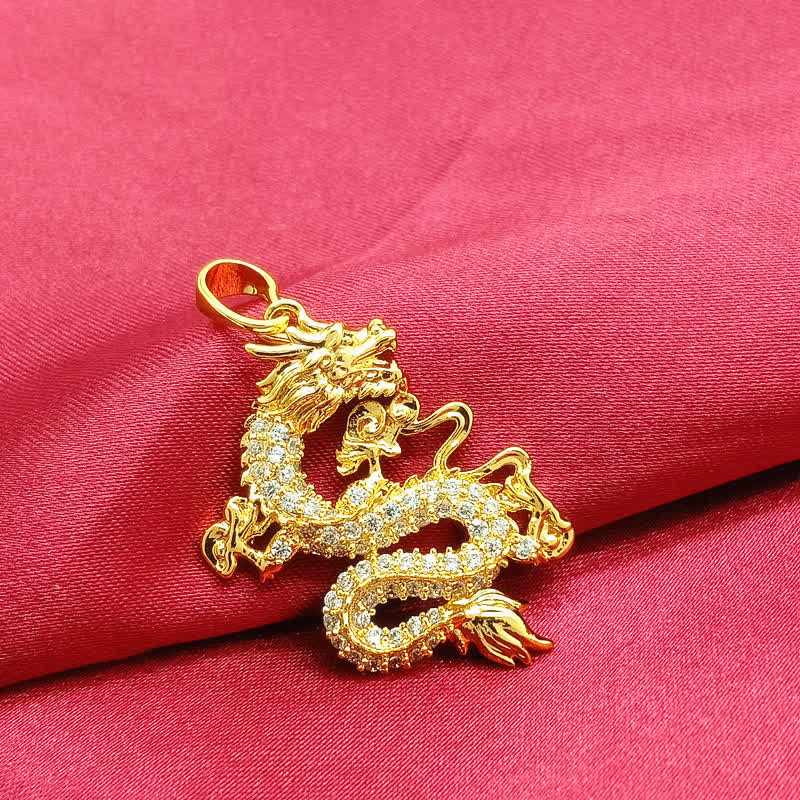Colgante Collar Protección Dragón Dorado Buddha Stones - image 6