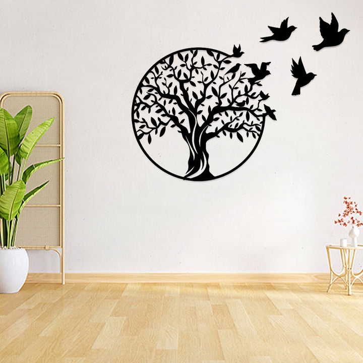Buddha Stones Árbol de la vida Signo de pájaros Regalo de inauguración Unity Wall Art