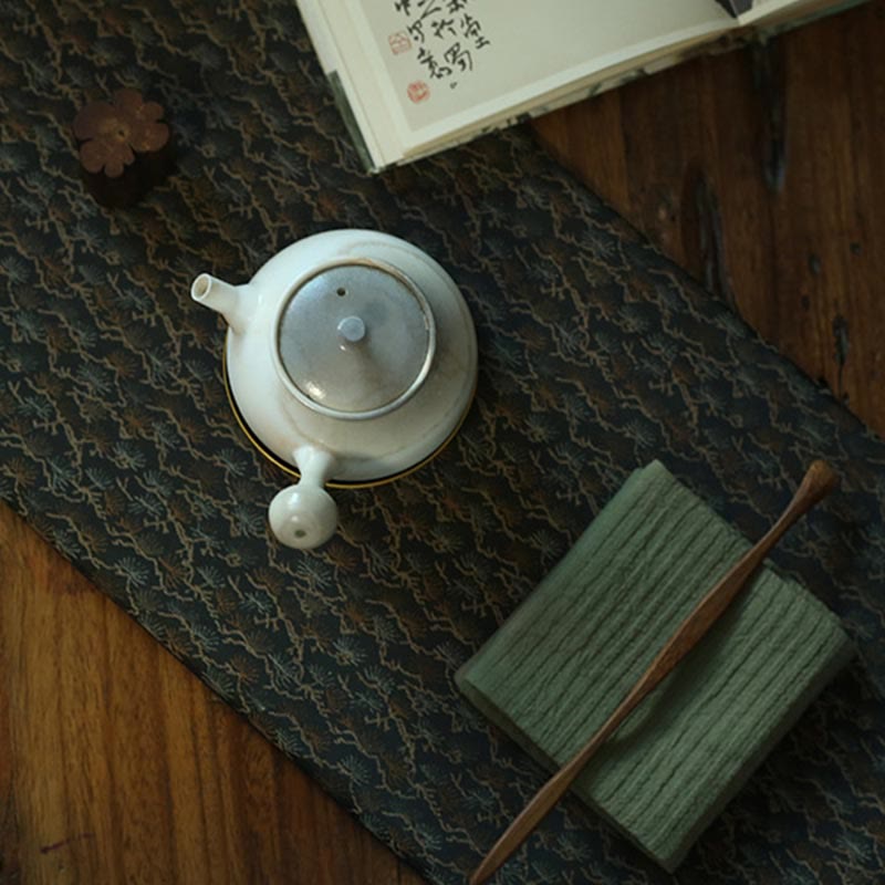 Posavasos para taza de té con diseño de brocado floral elegante