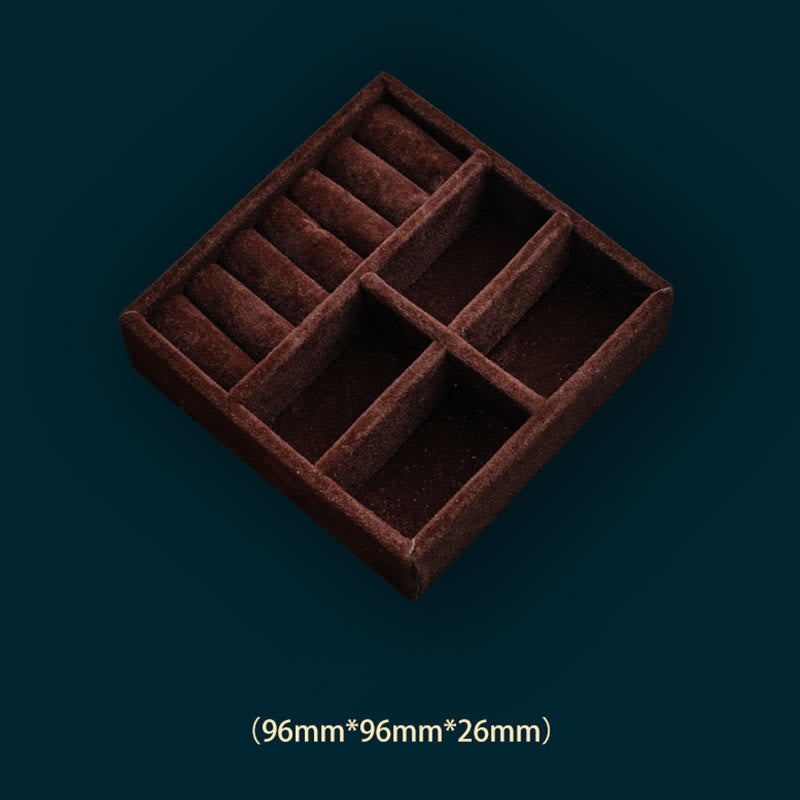 Caja organizadora de regalo de madera, caja de almacenamiento de joyería de palisandro hecha a mano con hoja de flor antigua