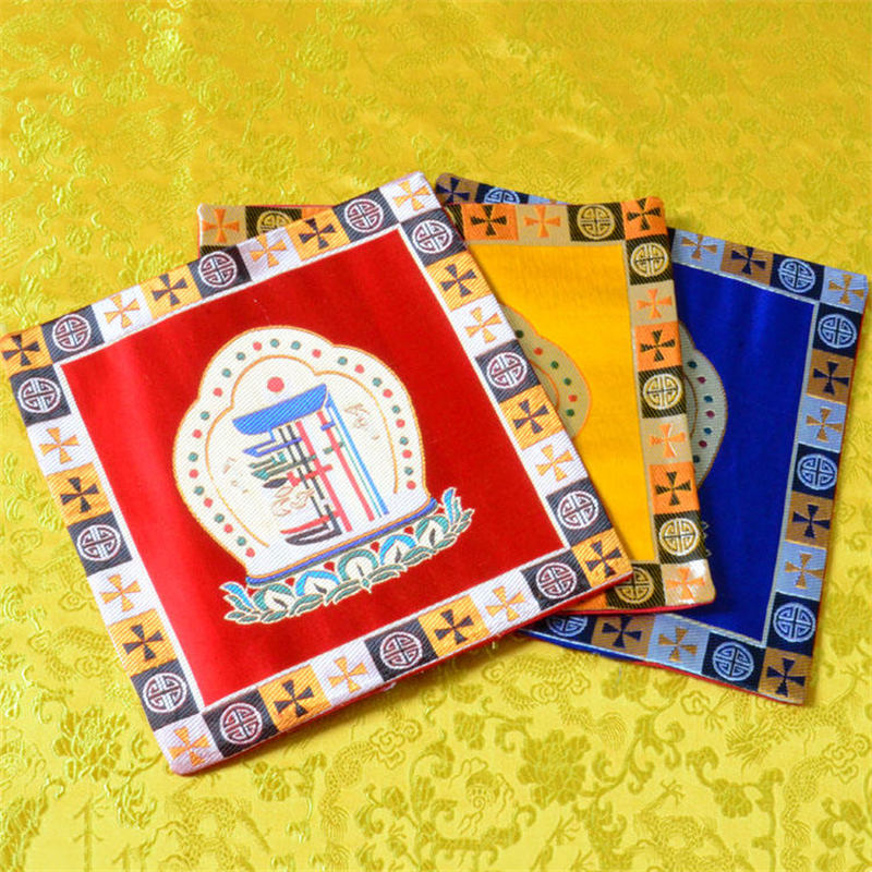 Estera de altar de oración Man-Bcu Kalachakra, estera de Jacquard para meditación curativa