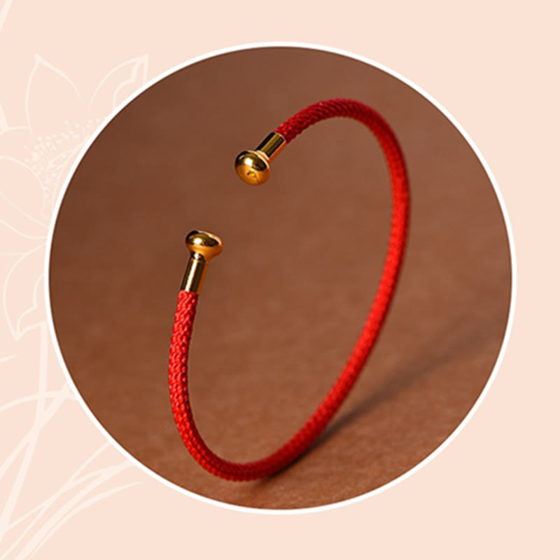 Pulsera de cuerda trenzada de la suerte hecha a mano con diseño simple de Buddha Stones