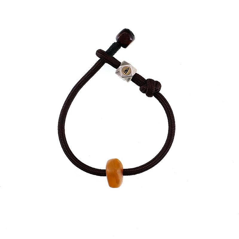 Pulsera de ansiedad transparente con Buddha Stones , Plata de Ley 925, zodíaco chino, Buda natal, ámbar Natural - image 11