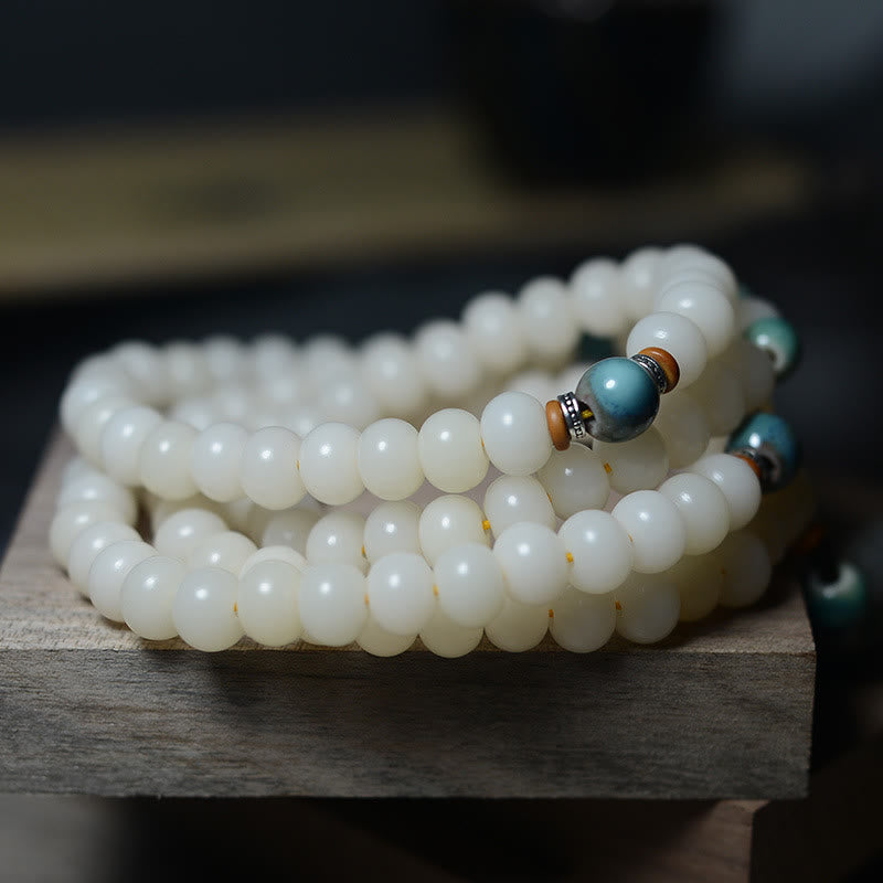 Buddha Stones 108 cuentas Mala semilla Bodhi mantener alejados los espíritus malignos pulsera tranquila