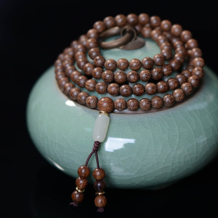 Pulsera Calma De Jade De Palisandro Con 108 Buddha Stones