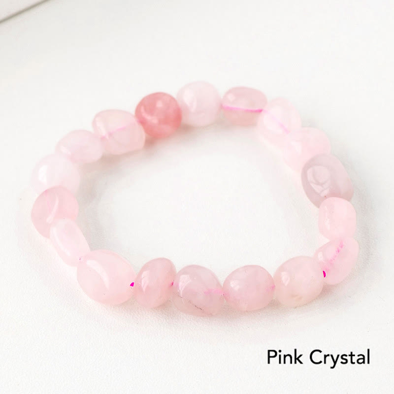 Pulsera de conciencia espiritual de piedra de cristal de forma irregular natural