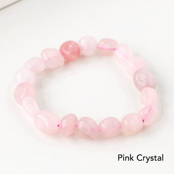 Pulsera de conciencia espiritual de piedra de cristal de forma irregular natural