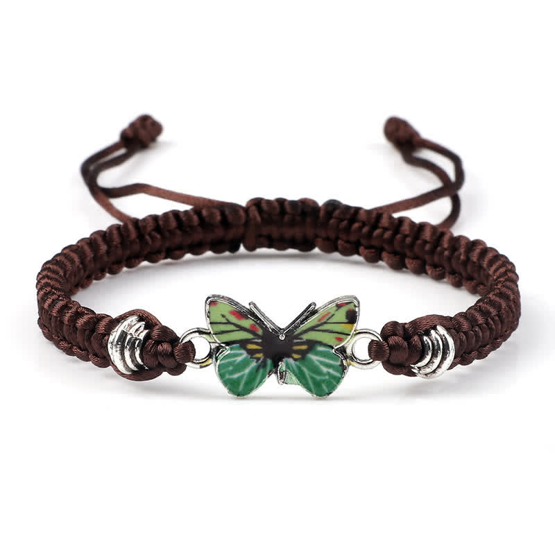 Pulsera con dije de hilo de amor y libertad de mariposa con Buddha Stones