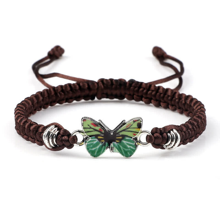 Pulsera con dije de hilo de amor y libertad de mariposa con Buddha Stones