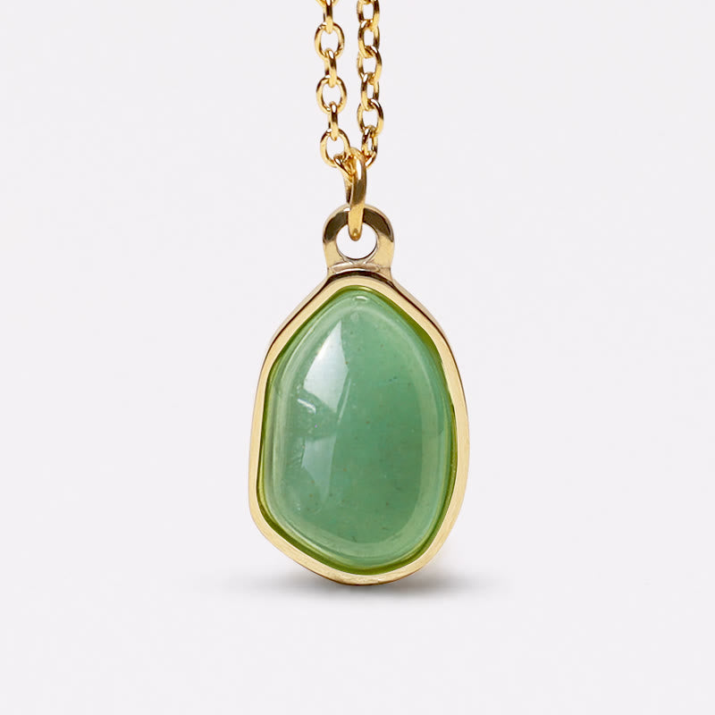 Colgante de collar con bendición de cuarzo rosa, amatista, aventurina verde Natural, Buddha Stones