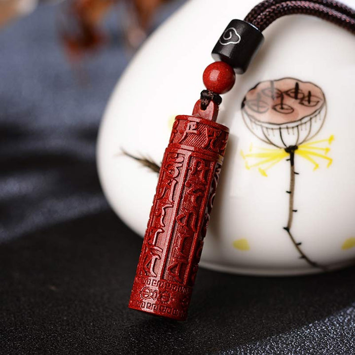 Collar de cadena de concentración de mantra de cinabrio tibetano con Buddha Stones