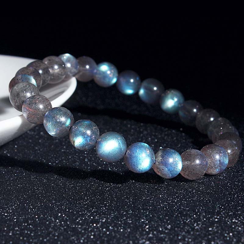 Pulsera de cuentas curativas de piedra lunar natural de piedras de Buddha Stones - Piedra de la luna - image 1