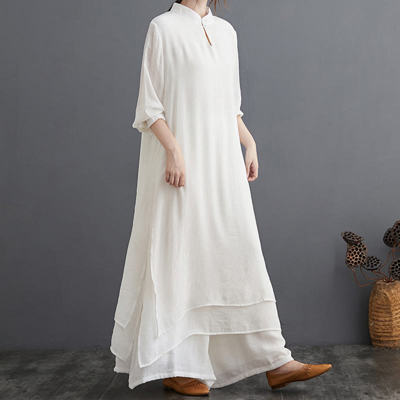 Conjunto de ropa de Yoga para mujer, Buddha Stones, patrón Simple, meditación, oración, práctica Zen espiritual, Yoga - Conjunto blanco (camiseta y pantalón) - US12, UK/AU16, EU44 (2XL) - image 18
