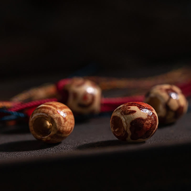 Pulsera de cuerda de fuerza de protección de peces Koi de Plata de Ley 925 con hilo colorido hecho a mano tibetano con Buddha Stones - image 9