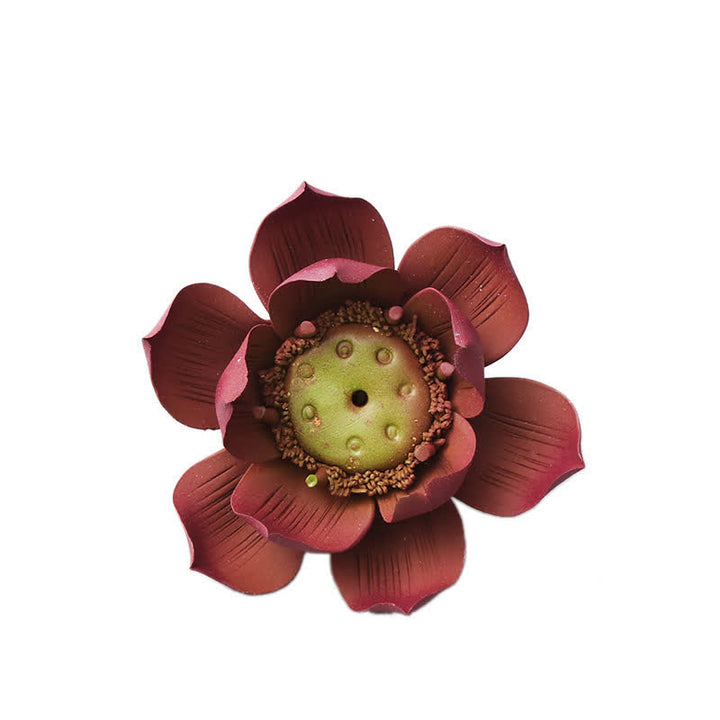 Quemador de incienso de paz positiva de loto tibetano, decoración