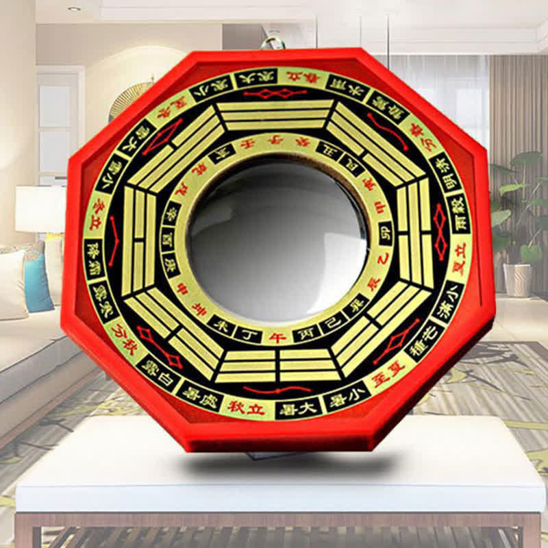 Espejo de mapa de energía de sala de estar de equilibrio de mapa Bagua de Feng Shui