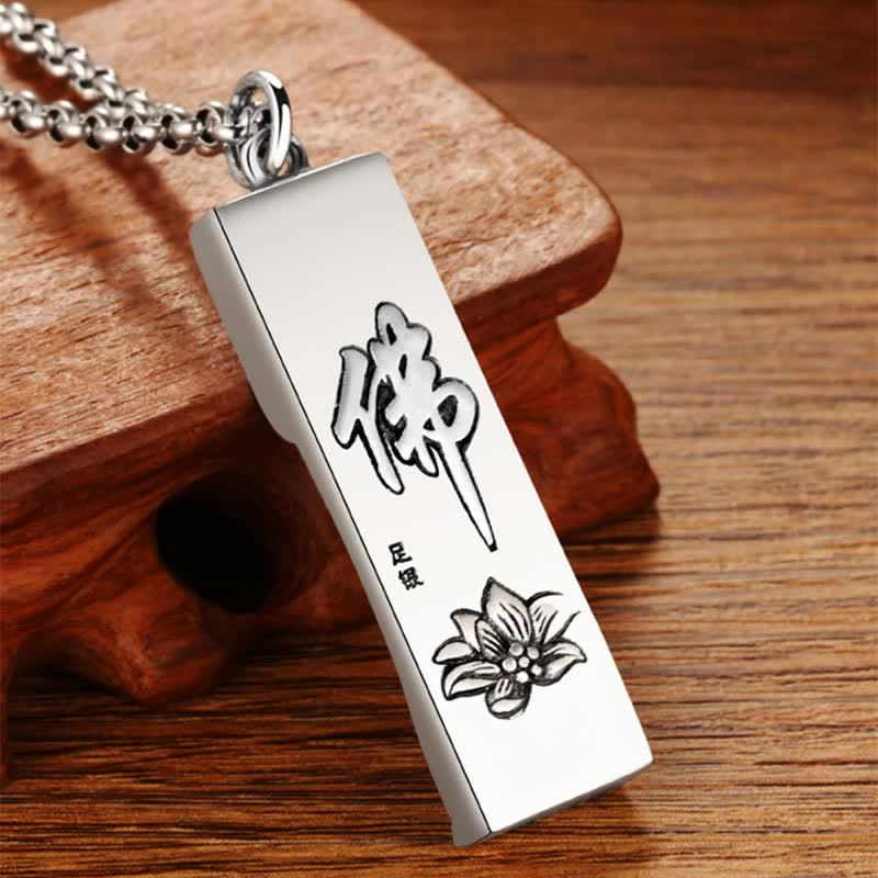 Collar con colgante de estilo vintage de la suerte con amuleto de protección y fuerza de Buddha Stones de Buda - image 1