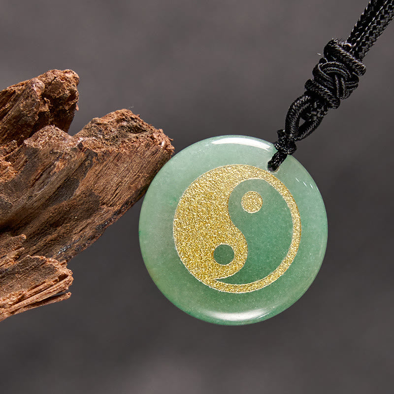 Buddha Stones, varios cristales, amatista, ojo de tigre, Aventurina verde, Yin Yang, collar espiritual, colgante
