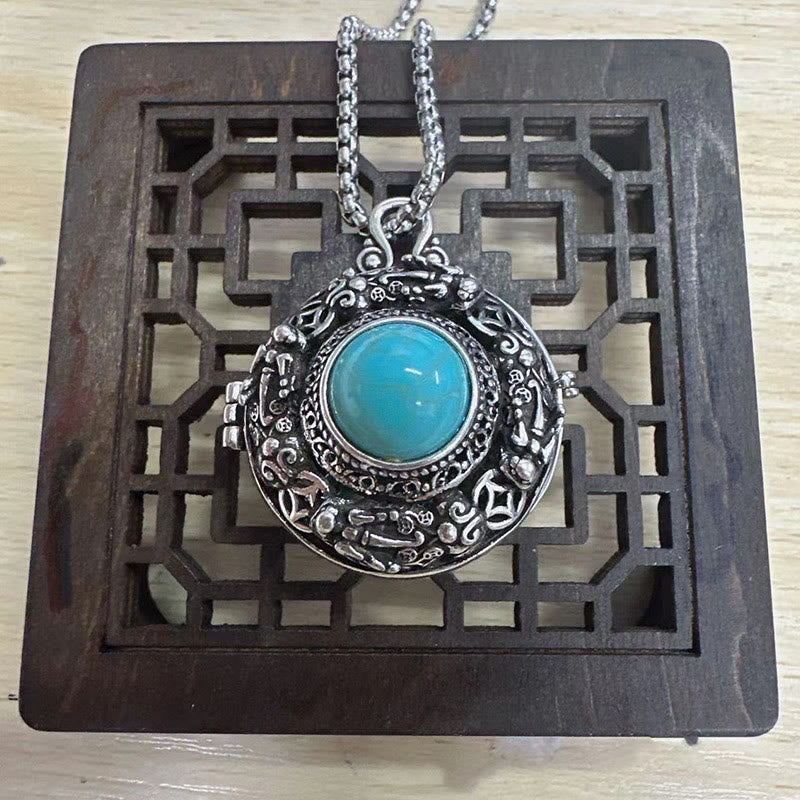 Collar de cobre de la suerte de Pi Xiu tibetano con Buddha Stones