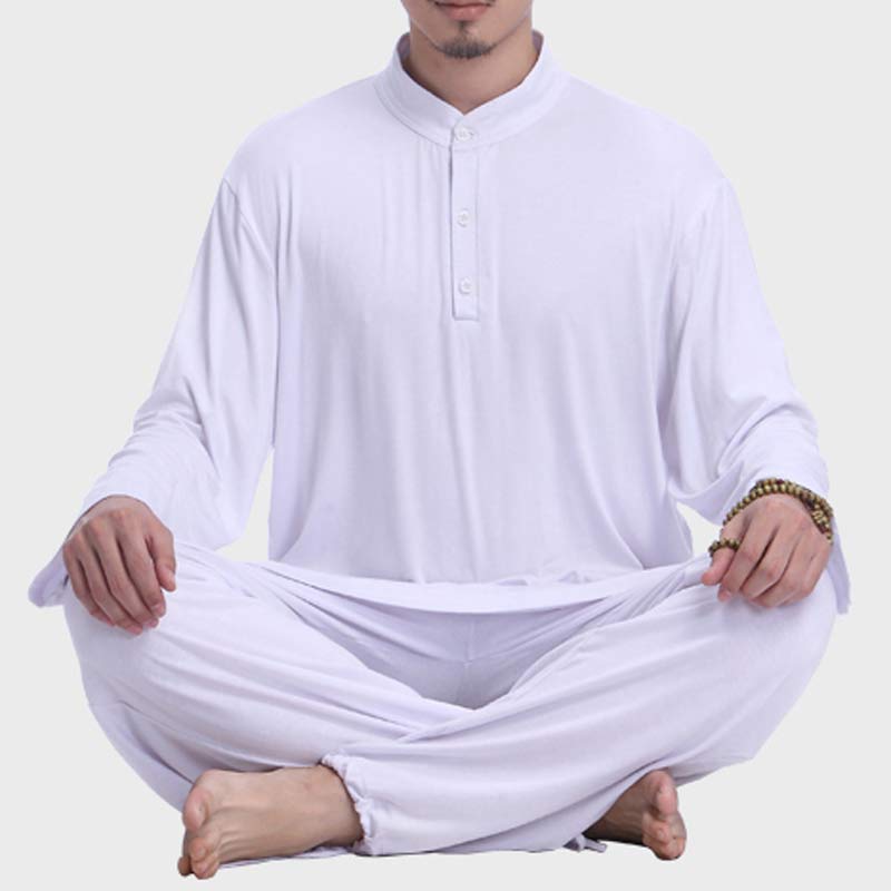 Conjunto de ropa para hombre para práctica de yoga, meditación, oración, tai chi, zen y espiritualidad con Buddha Stones - image 15