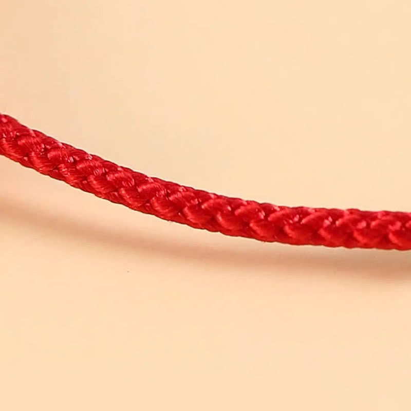Pulsera trenzada de la suerte del zodíaco chino, hecha a mano, de plata de ley 999 con Buddha Stones, año del dragón