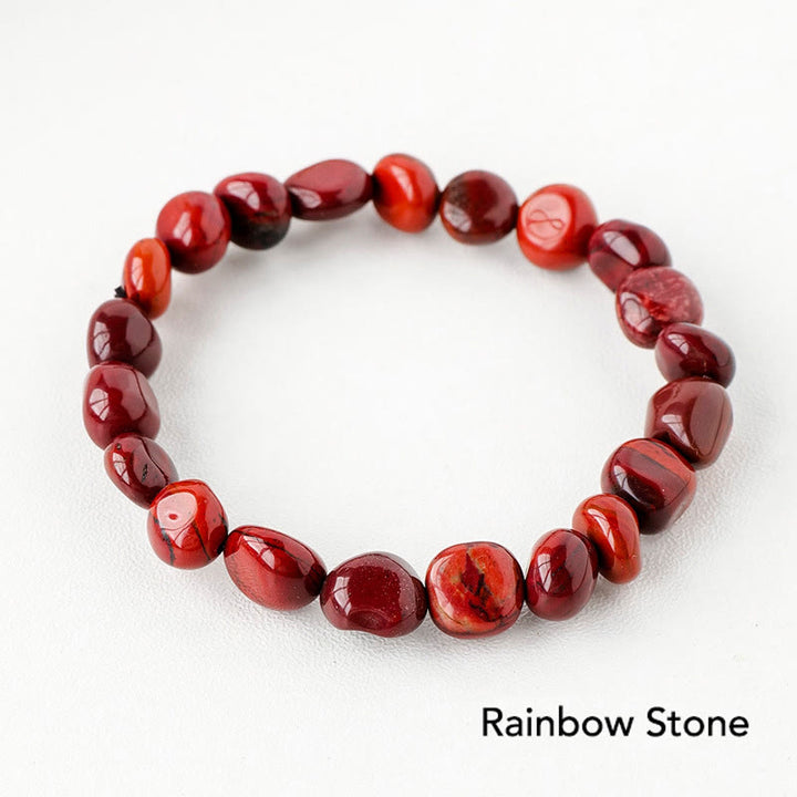 Pulsera de conciencia espiritual de piedra de cristal de forma irregular natural