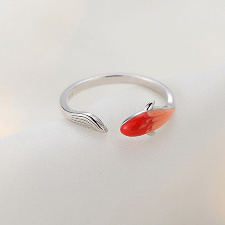 Anillo ajustable de la suerte del equilibrio de cobre del pez Koi de las Buddha Stones