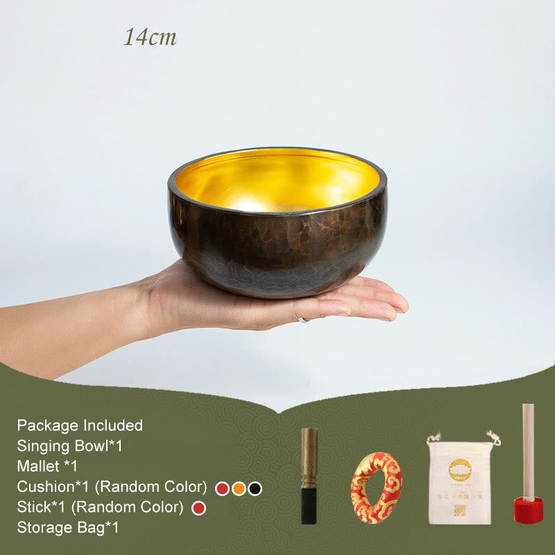 Juego de cuencos tibetanos para meditación, hechos a mano, para sanación, yoga y atención plena. - 14 cm - image 1