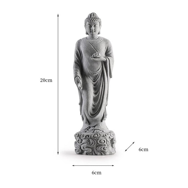 Buddha Stones Meditación Buda Nubes Auspiciosas Diseño Serenidad Decoración del Hogar
