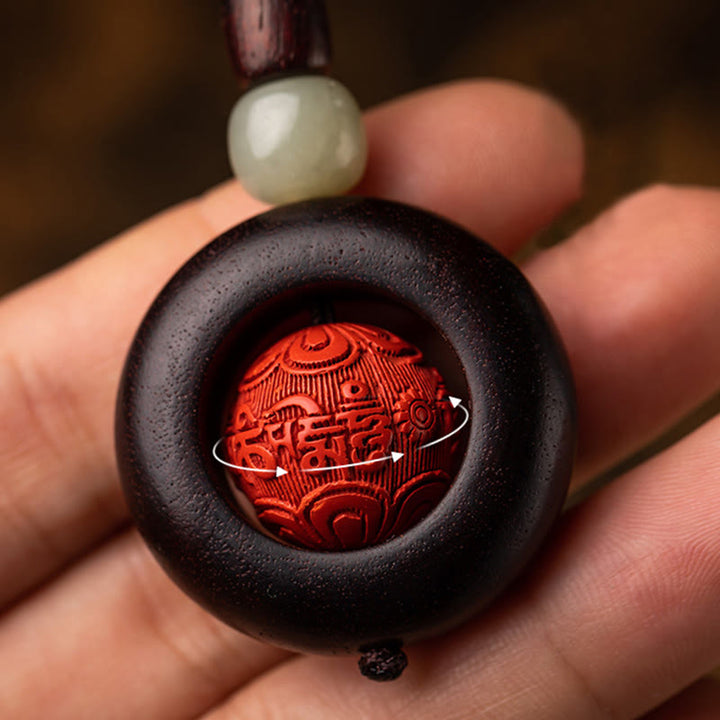 Buddha Stones Tíbet Om Mani Padme Hum PiXiu moneda de cobre hoja pequeña sándalo rojo cinabrio protección llavero