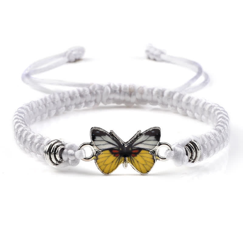 Pulsera con dije de hilo de amor y libertad de mariposa con Buddha Stones