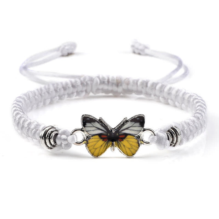 Pulsera con dije de hilo de amor y libertad de mariposa con Buddha Stones