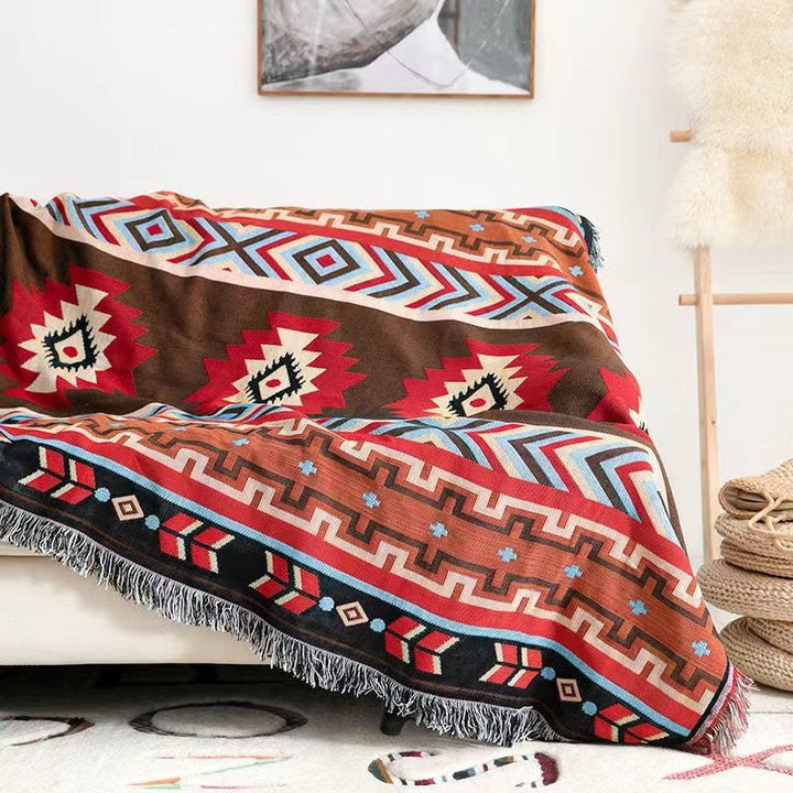 Manta de cama para oficina en casa, cómoda, cálida y geométrica