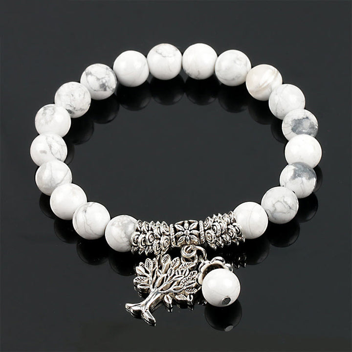 Pulsera elástica con amuleto de la suerte, árbol de la vida, Buddha Stones